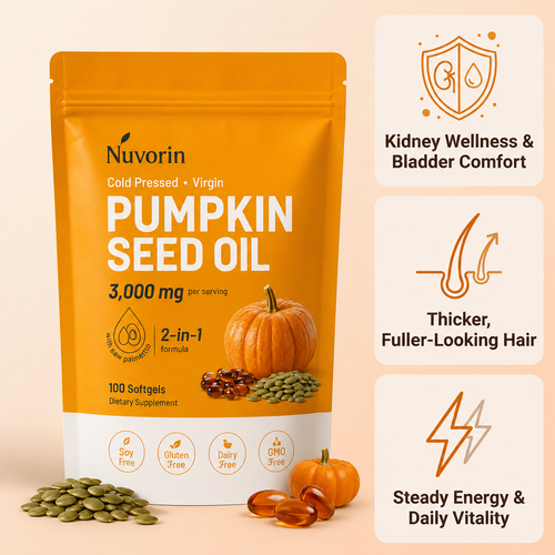Nuvorin Pumpkin Seed Oil Softgels